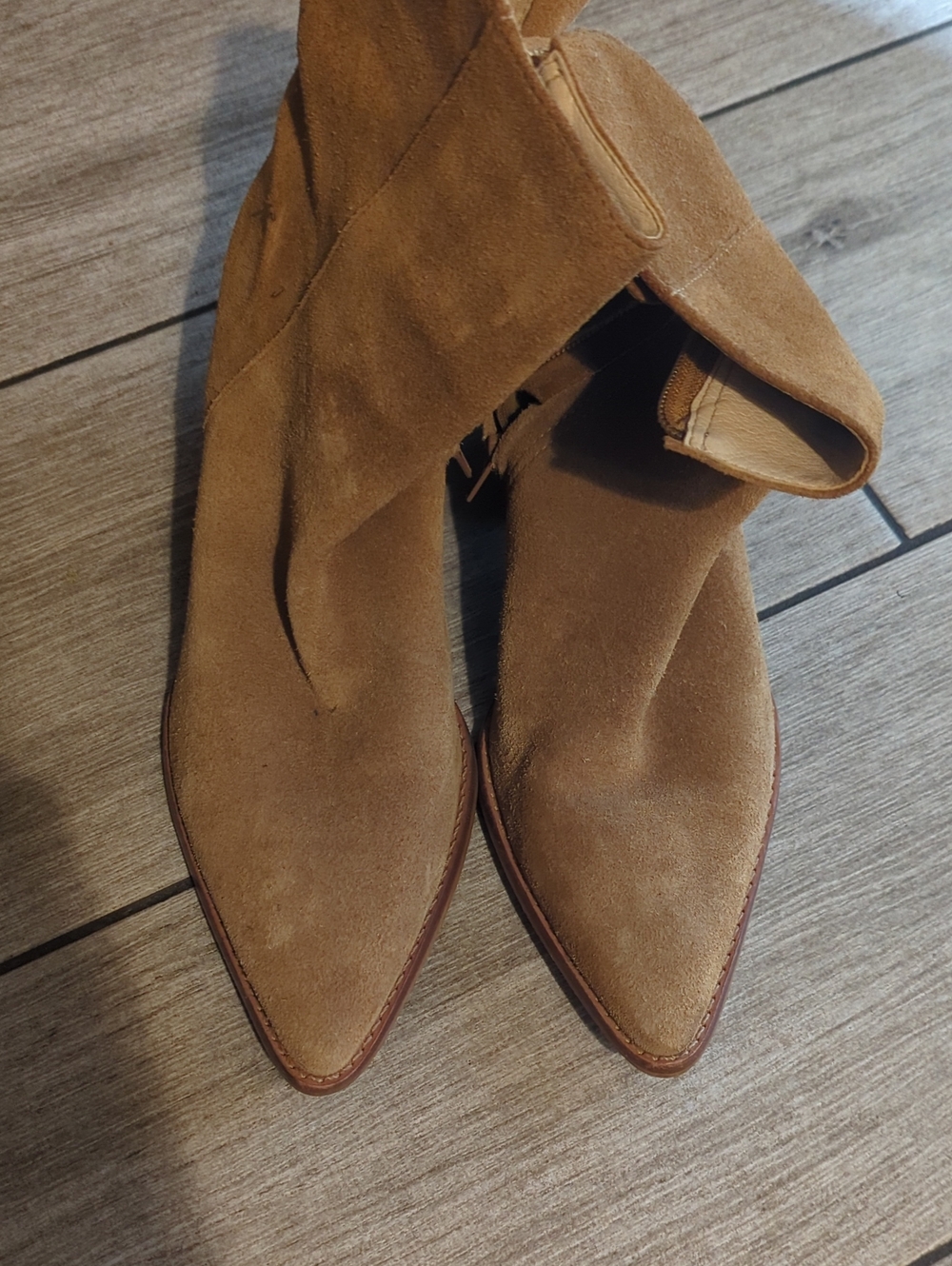 Matisse Caty Boots Suede Women’s Suede Pointed Toe Ankle Boots - Tan